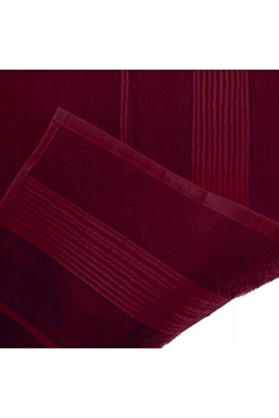 NO BRAND Prosop de baie 70x140 din fibră naturală de bambus, culoare bordo
