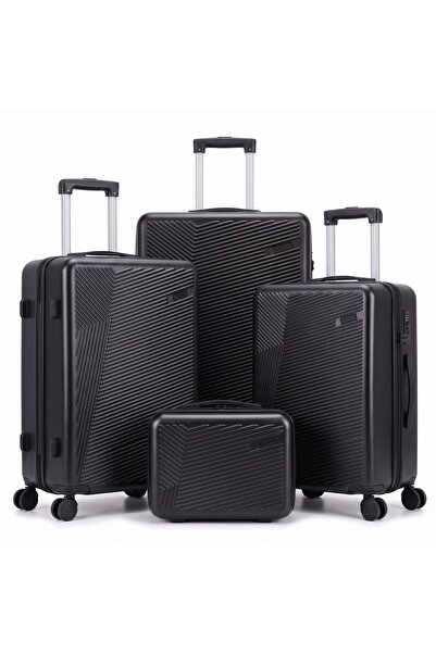 Flieger Luggage مجموعة حقائب سفر مكونة من 4 قطع مع حقيبة تجميل، دوارة 360 درج...