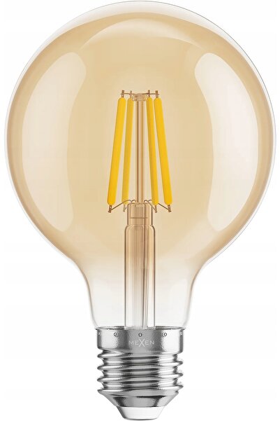Mexen VINTIS 10X BULB LED CU FILAMENT E27 G80 6W CĂLDUROASĂ 2200K 600 LM AMBER