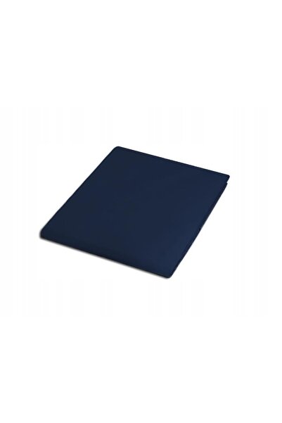NO BRAND Cearșaf de pat din bumbac 160x200 fără elastic, satinat, albastru ma...