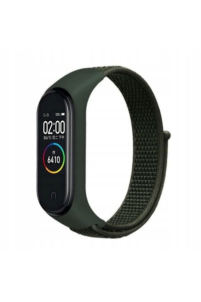 Beline Curea tip buclă din nailon verde pentru Mi Band 7/6/5/4/3