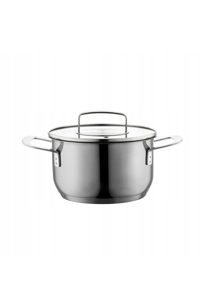 NO BRAND Oală Florina Infinity 16cm 1.6L Oțel Inoxidabil Negru Inducție Gaz