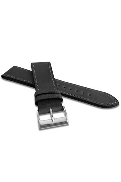 NO BRAND LAVVU Slim LSZUA24 - 24mm - Gri - Curea de ceas din piele