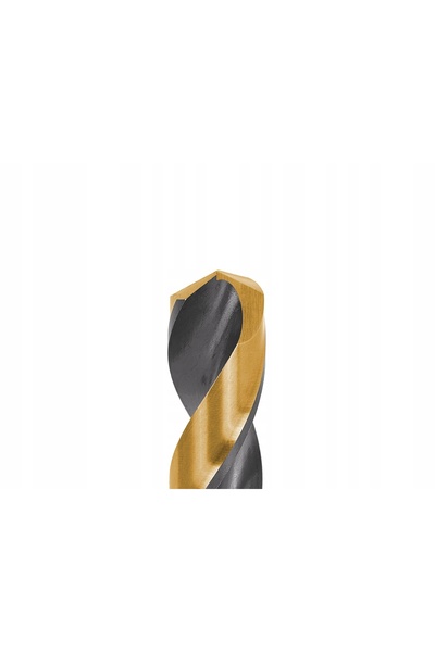 Tvardy Set de 5 burghie HSS pentru metal de 12,00 mm, set de burghie negru-auriu