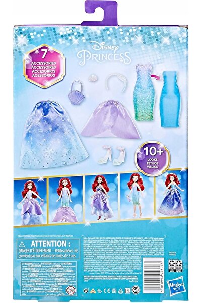 Disney Păpușă Prințesă Arielka set păpușă sirenă + set costum Ariel Disney