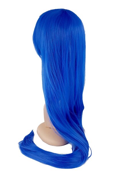 NO BRAND PERUCĂ COSPLAY 100 CM ANIME MANGA LUNGĂ ALBASTRĂ