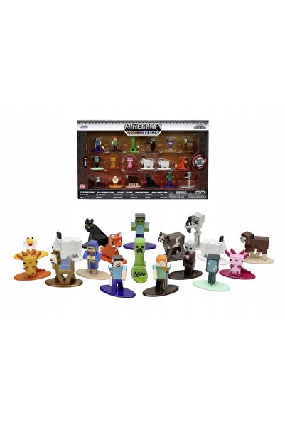Jada Jucării Minecraft Pachet Multiplu Seria 8 Nanofigurki, 18 figurine metalice