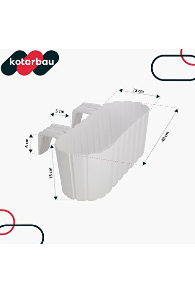 NO BRAND Set de 6 jardiniere pentru ghivece, cu prindere pe balustradă, ovale...