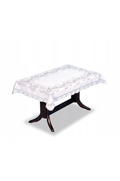NO BRAND FAȚĂ DE MASĂ JACQUARD DRECTANGULARĂ ALBĂ 180X130 BRODATĂ