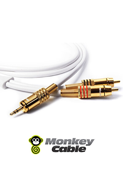 NO BRAND Cablu 3,5mm Jack - 2 x RCA Stereo Audio MONKEY CABLE CLARITY MCYJ2P ...
