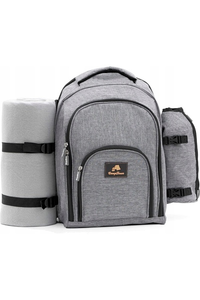 NO BRAND Rucsac de picnic cu 32 de piese pentru 4 persoane - cu pătură, geant...