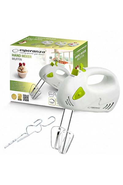 ESPERANZA Mixer de mână Robot de bucătărie Puternic Ușor Verde 7 viteze 4 acc...