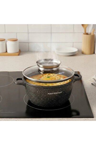 Masterpan 16cm, 1.5L oală de marmură cu capac și sistem de control al aromelor