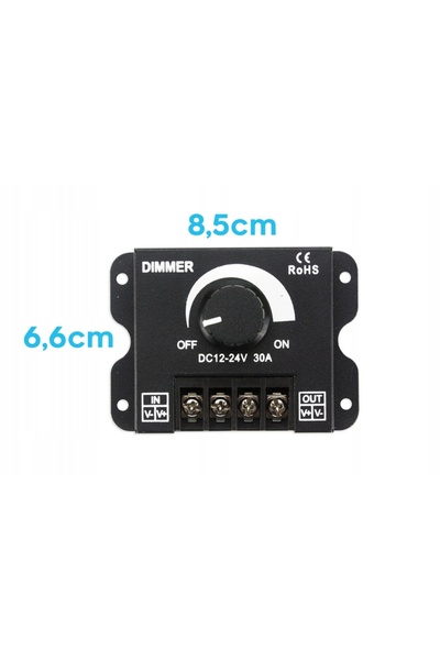 NO BRAND Regulator manual de intensitate 30 A, 360 W, 12 V-24 V c.c. pentru b...