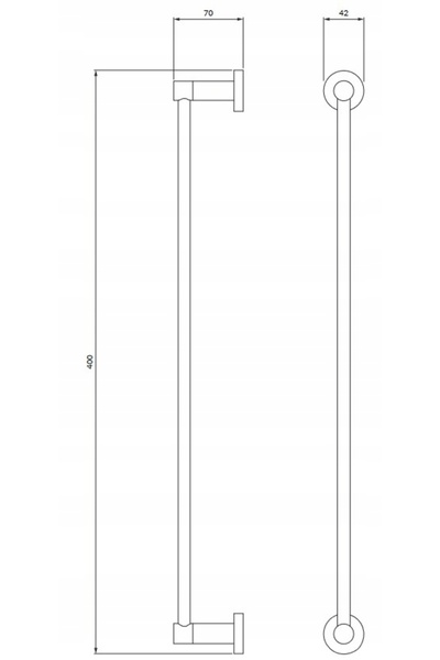 NO BRAND OMNIRES MODERN SUPORT PENTRU PROSOP 40 CM ALAMĂ PERIATĂ MP60214BSB
