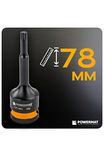Powermat Set de capete de șurubelniță cu percuție cu caneluri spline de 1/2 i...