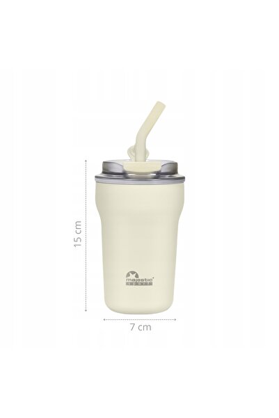NO BRAND Cană termică, termos mic cu pai și duză, Majestic Sport 420 ml