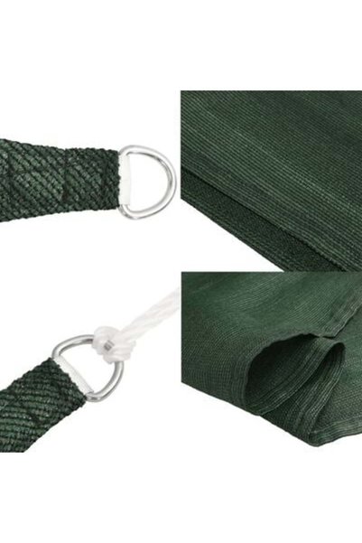 NO BRAND PANOU SOLAR DE GRĂDINĂ TRIUNGHIULAR 3X4X4M VERDE ÎNCHIS HDPE UV