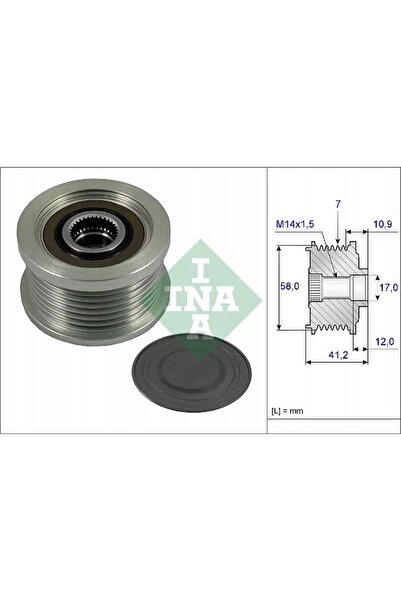 NO BRAND NOU INA F-585322 roată de cuplare/alternator: TOYOTA Hiace Hilux RAV...