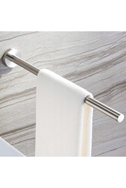 NO BRAND Suport prosoape baie din oțel inoxidabil 40 cm montat pe perete SOLID
