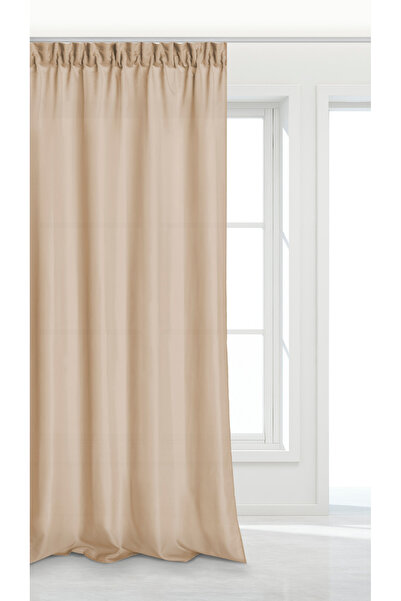 NO BRAND PERDEA PE BANDĂ CU AGĂȚĂTOARE, BEJ-CREM, DECORATIVĂ, AERISĂ, 140x300...