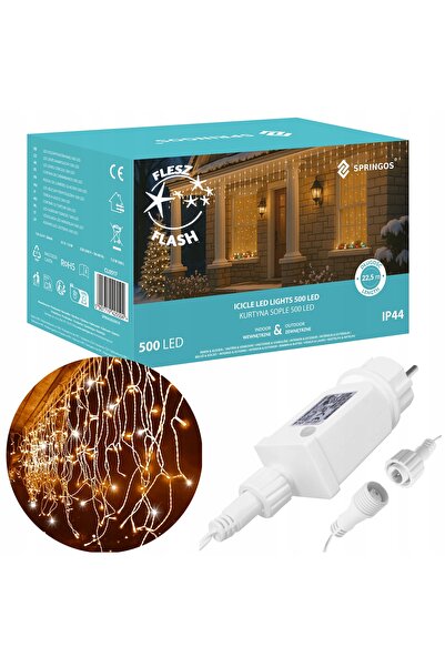 NO BRAND Ghirlande luminoase de exterior SOPLE 500 LED, 22,5 m, intermitente,...