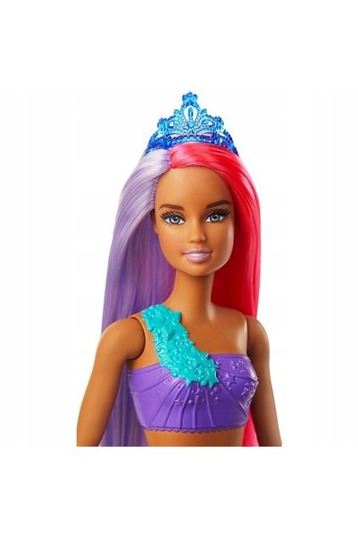 Barbie Păpușă sirenă GJK07, sirenă Dreamtopia, sirenă cu coadă curcubeu GJK09