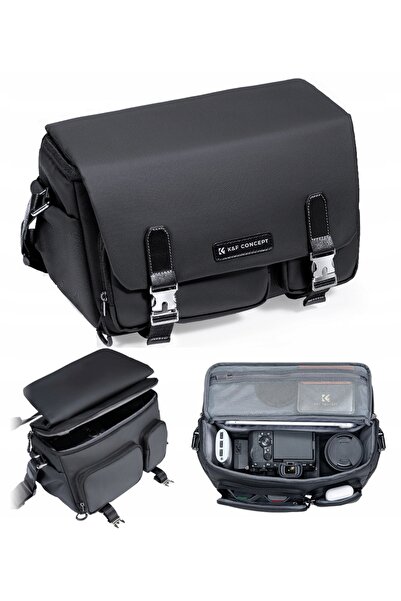 K&F CONCEPT Geantă foto tip sling 10L pentru DSLR, dronă, cameră, gimbal KF