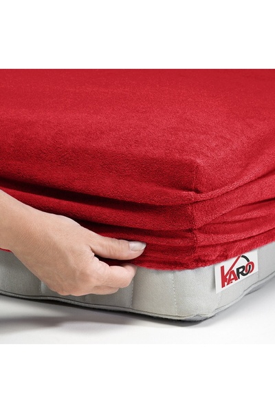 NO BRAND Cearșaf de pat din frotir cu elastic 140x200 mov 022 grosime 200g/m2...