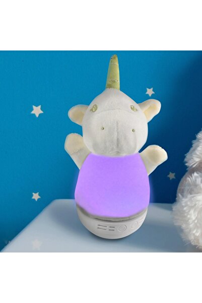NO BRAND Lumină LED RGB cu unicorn, cu balansare, cu cutie muzicală, pe bater...