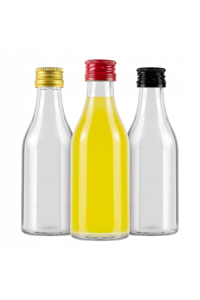 NO BRAND 50x Sticle de sticlă MINI MONOPOL 50ml, miniaturi pentru băuturi spi...