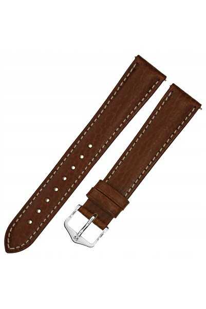 NO BRAND Curea de ceas din piele maro pentru smartwatch HIRSCH BOSTON L 18 mm