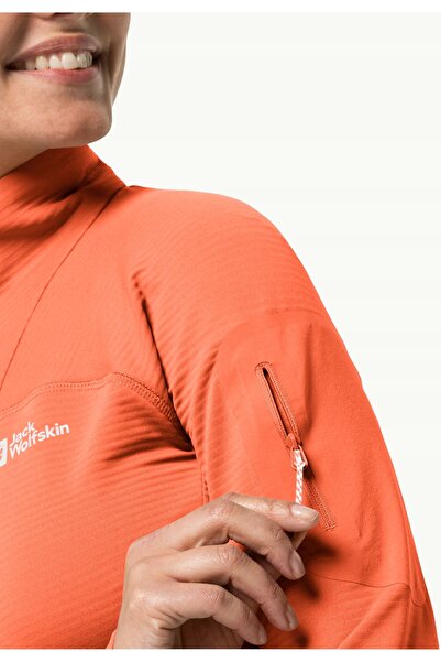 Jack Wolfskin Polar pentru femei Prelight FZ W Portocaliu Digital - S