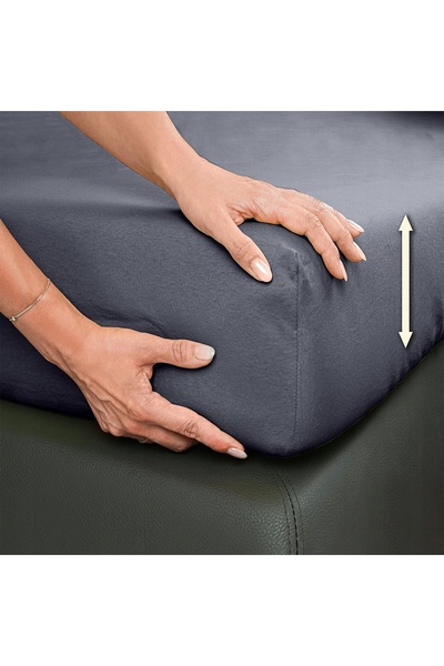 NO BRAND Cearșaf de pat 100% bumbac pieptănat 180x200 + 30cm cu elastic pentr...