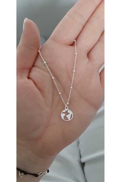 NO BRAND Brățară de aur glob mare Pământ 925