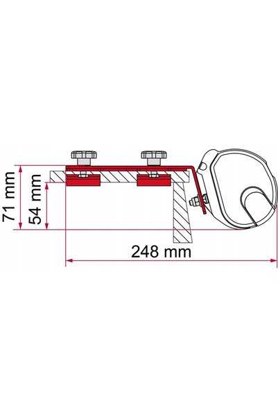 NO BRAND Adaptor F35 Standard Deep Black pentru kampera - Fiamma