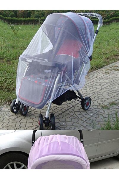 Ikonka Plasă de țânțari pentru cărucior de bebeluși, cu bandă elastică, unive...