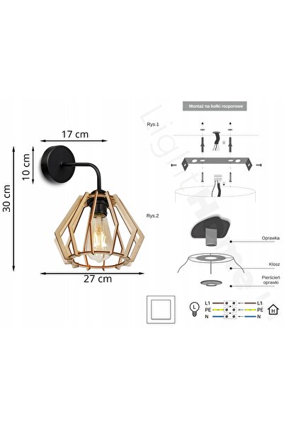 NO BRAND LAMPĂ DE PERETE LED MODERNĂ, RADEFINITĂ, DIN LEMN