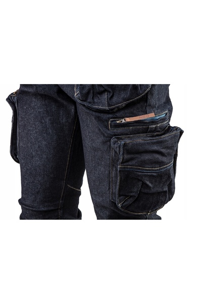 NEO Tools Pantaloni de lucru cu 5 buzunare, din denim, mărimea XXL.