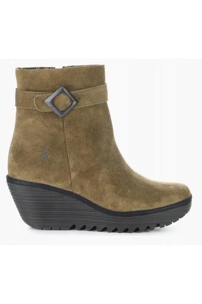 NO BRAND (FLY LONDON) Cizme de damă din piele întoarsă uleiată |   MĂRIMEA 36