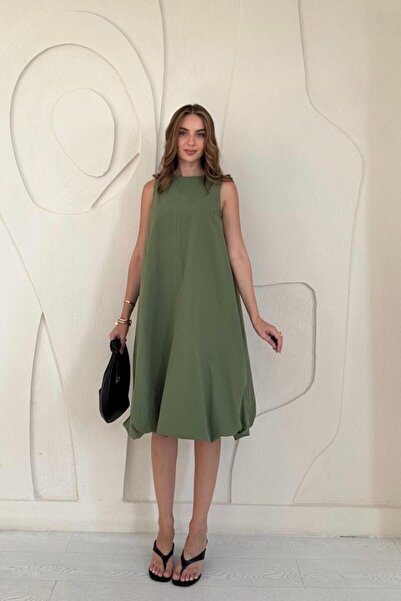 Generic Brand Khaki Comfort Balloon Dress