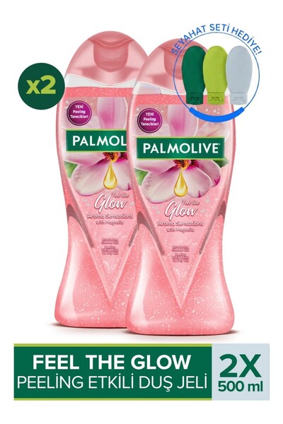 Palmolive Aroma Sensations Feel the Glow Peeling Etkili Banyo ve Duş Jeli 2 x...