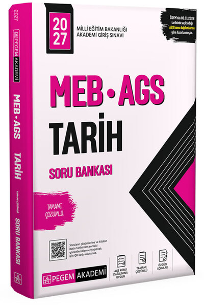 Pegem Akademi Yayıncılık 2027 MEB AGS Soru Bankası Tamamı Çözümlü Tarih