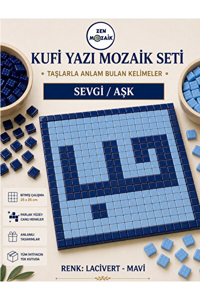 Zen Mozaik Kufi Lettering Mosaic Set – Words with Meaning in Stones