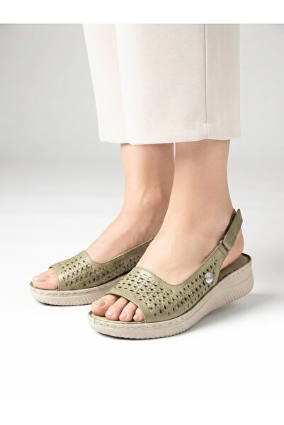 Mammamia 2125 Women's Genuine Leather Flat Sandals - 4.5 cm