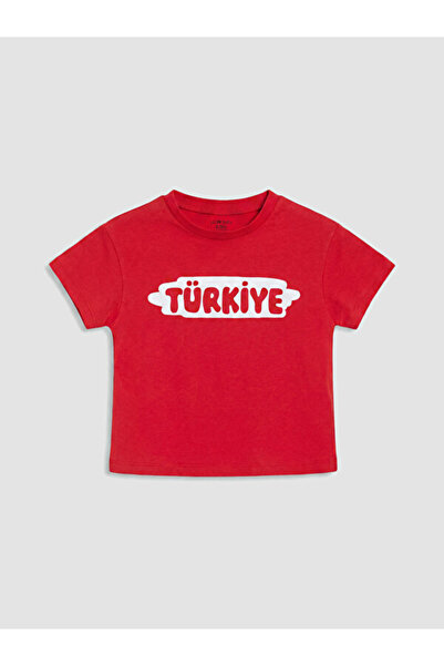 LC Waikiki Rmz Gi̇yi̇m Farkiyla Zero Roba Collar Printed Baby Boy T-Shirt