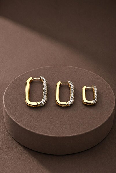 New Obsessions Diamonda 3'lü Set Halka Küpe