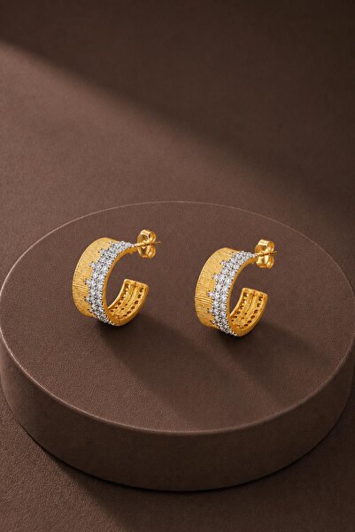 New Obsessions Clemens Matte Gold Color Hoop Earrings