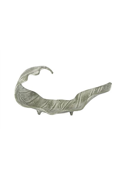 Mikasa Moor Green Antique Decorative Curved Leaf Plate 45X23Cm