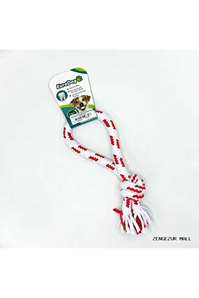 Eurodog Zengezur Dental Floss Ring Single Knot Red (181144) White 25cm